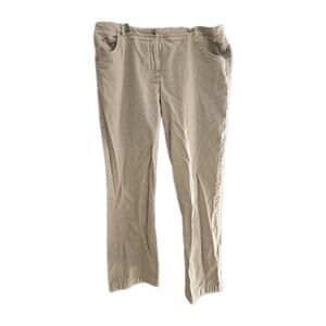 Westbound Beige Straight Leg High Rise Stretch Casual Jeans Womans Size 16